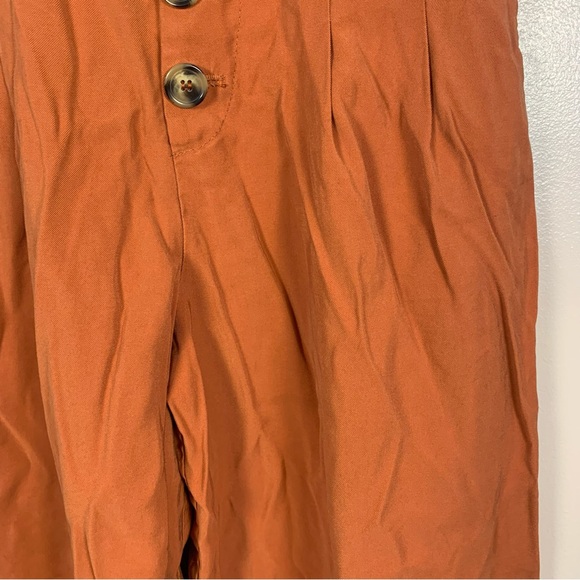 ZARA High Waisted Button Wide Leg Cropped Pants - Picture 6 of 16